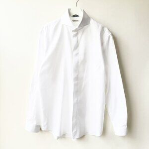 Suitsupply White Classic Collar Dress Shirt Size 43